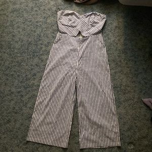 Forever 21 Large Blue and White Jumpsuit